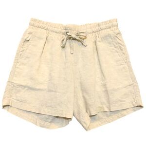 AMAZON ESSENTIALS Linen Shorts Women XS Tan Elastic Drawstring.
